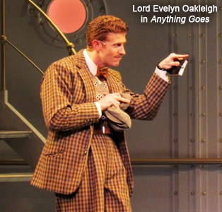 Mark Ledbetter as Lord Evelyn Oakleigh in Anything Goes on Broadway