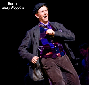 Mark Ledbetter as Bert in Mary Poppins on Broadway