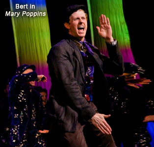 Mark Ledbetter as Bert in Mary Poppins on Broadway
